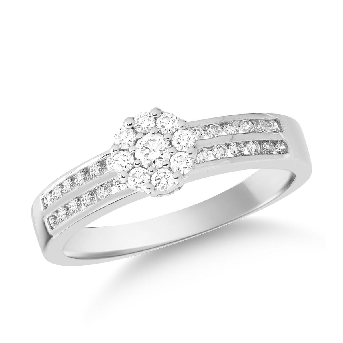 18K white gold ring with 0.39ct diamonds